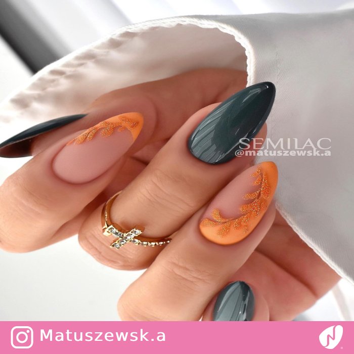 Orange Matte Leaves